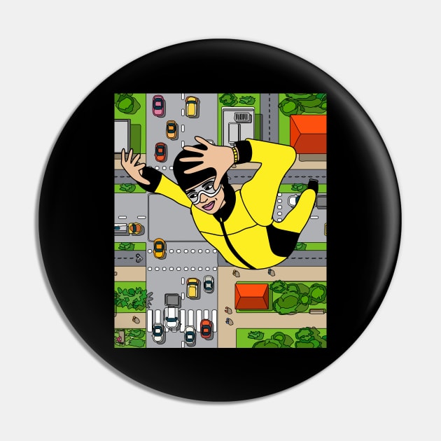 Parachuting Skydiving Free Fall Pin by flofin