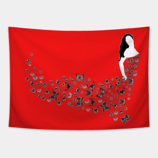 Girl Butterfly Tapestry