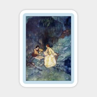 Miranda and Ferdinand Playing Chess in the Cave - The Tempest, Edmund Dulac Magnet