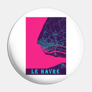 Le Havre Neon City Map Pin