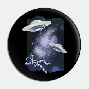 Ufo alien funny cute flying spaceship astronaut moon mars cosmic forest Pin