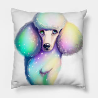 Cute Poodle Drawing Pillow