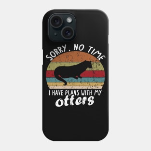 No time plans with otter animal giant otter motif Phone Case