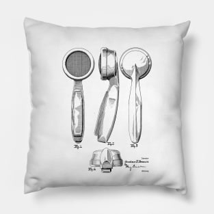 Hand Microphone Vintage Patent Hand Drawing Pillow