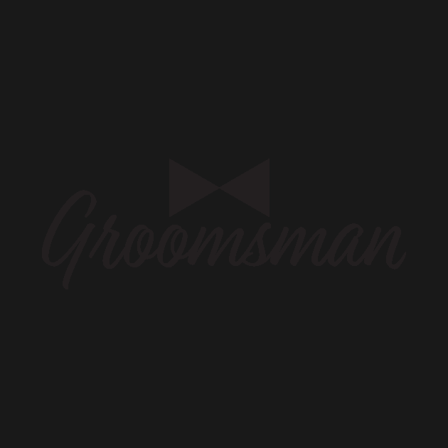 Groomsman text and Bow tie by sigdesign