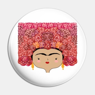 Frida Roses Pin