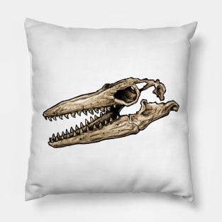 Dinosaur Skull Mosasaurus Sticker Pillow