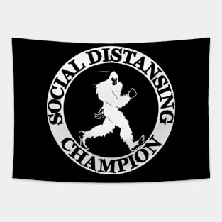 Bigfoot Social Distancing Champion Tapestry