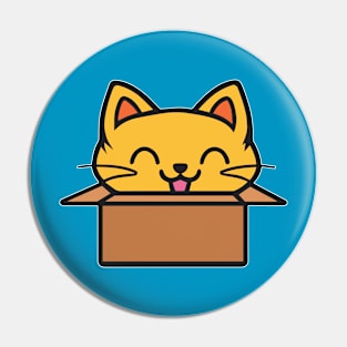 Cat sitting inside cardboard box - 03 Pin