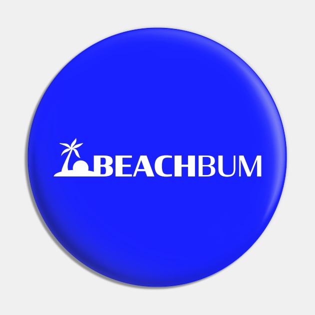 Beach Bum: Island (White) Pin by Long Legs Design