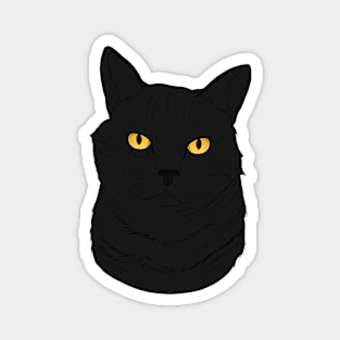 Black Cat Magnet