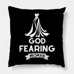 God Fearing Woman Biblical Dress Pillow