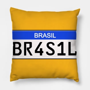 Brazil car license plate Pillow