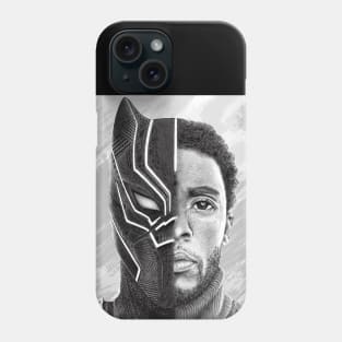 Black Panther face drawing superhero Phone Case