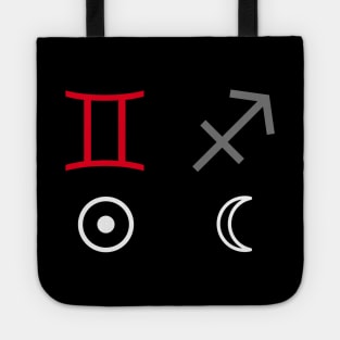 Gemini Sun Sagittarius Moon Zodiac Sign Tote