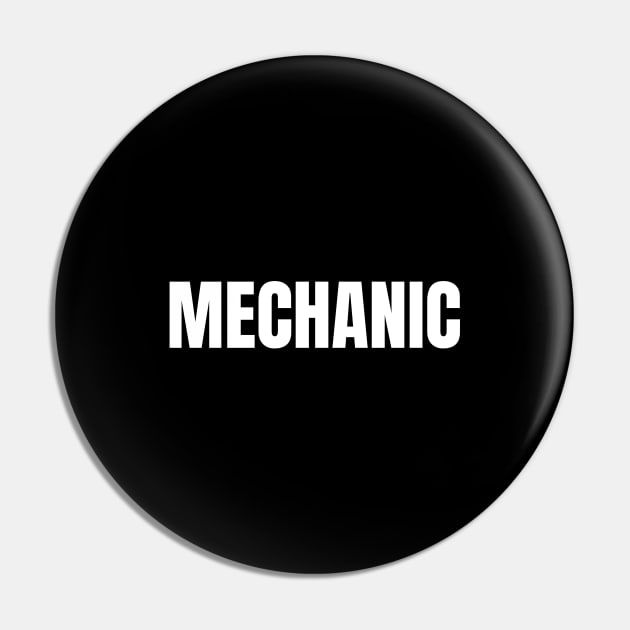 Mechanic Word - Simple Bold Text Pin by SpHu24