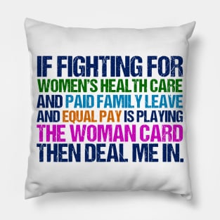 Inspirational Feminist Quote on Equal Rights for Women Pillow