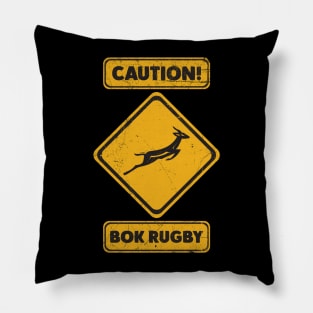 Caution - SpringBoks Crossing Pillow