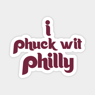 I Phuck wit Philly Retro Magnet