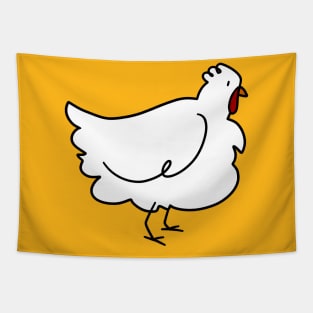 White Chicken Tapestry