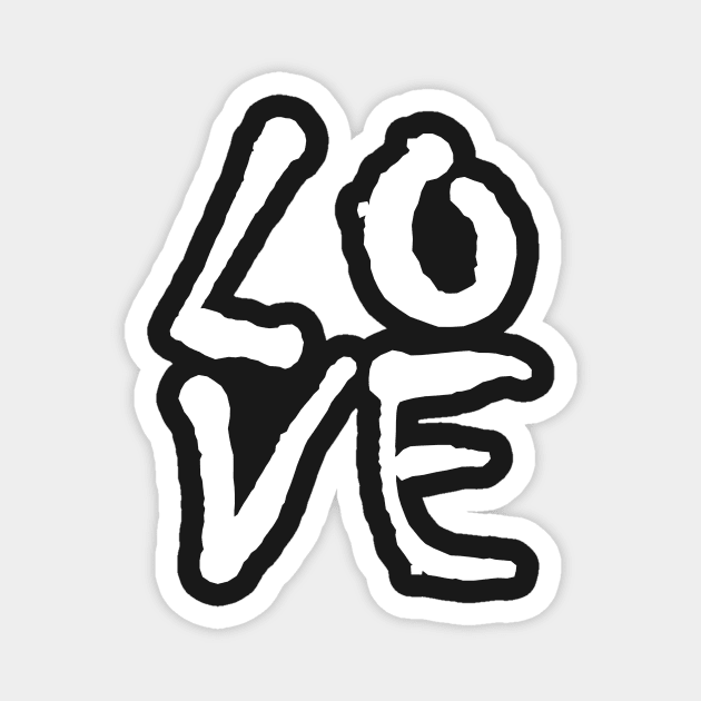 L O V E 2 Magnet by Penciligram