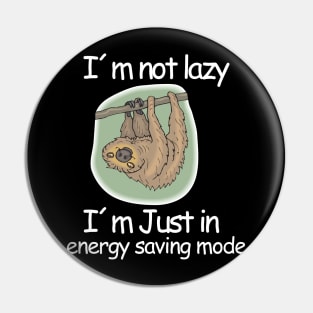 sloth lazybones animal gift chill relax Pin