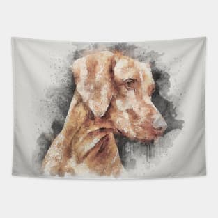 Vizsla head watercolor, Dog head watercolor Tapestry