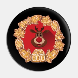 Rudolph Red Nosed Reindeer Cookies Pin