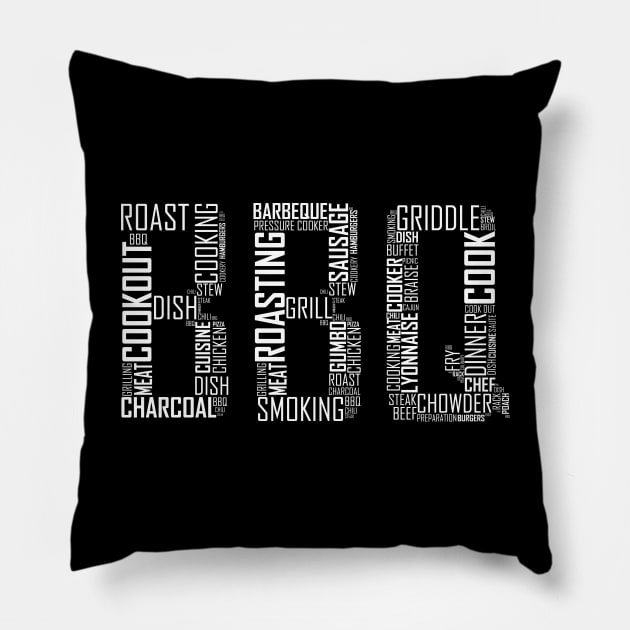 BBQ Design Pillow by LetsBeginDesigns