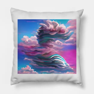 Vaporwave Clouds Pillow