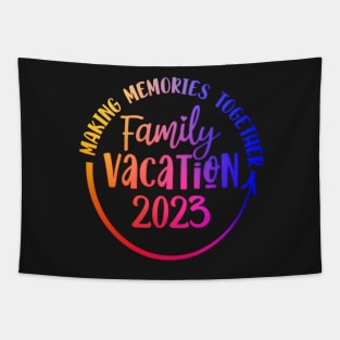 Vintage Family Trip Summer Vacation Beach 2023 Tapestry