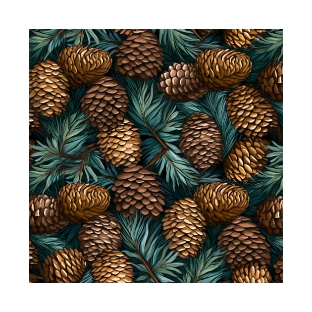 Pinecone and branches by StudioIris