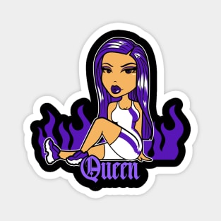 Queen Doll girl Purple-Out v1 Magnet