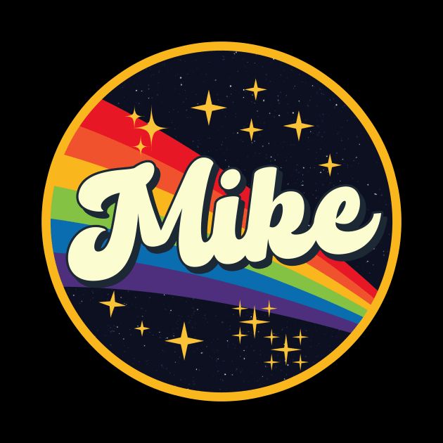 Mike // Rainbow In Space Vintage Style by LMW Art