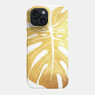 Gold Monstera Leaf Phone Case