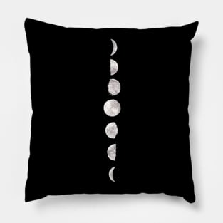 Moon phases in water color Pillow