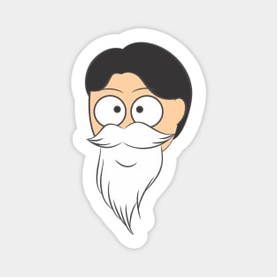 Guy with Beard Santa Magnet