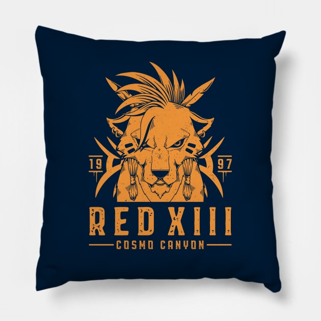 Red XIII Pillow by Alundrart