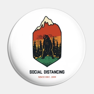 Distanced Bear Pin