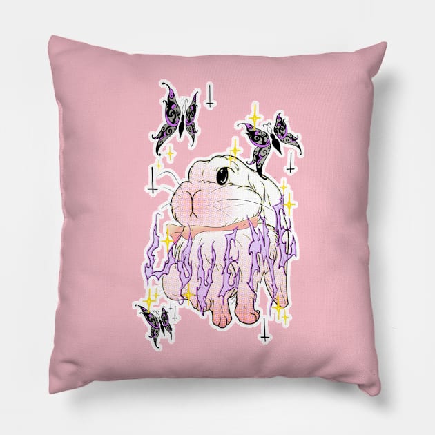 Cute Bunny Pillow by Davidsfgh