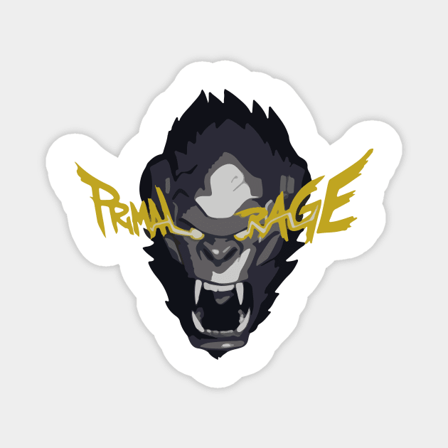 Primal Rage Magnet by José Ruiz