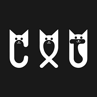 Feline Font: CAT-tivating Typography T-Shirt