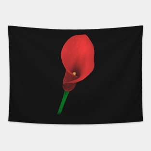 Striking Red Calla Lily for Flower Lovers Tapestry