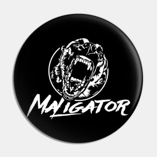 Belgian Malinois Maligator dog portrait Pin