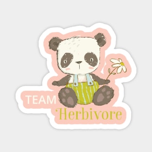 Vegan Panda - Team Herbivore Magnet