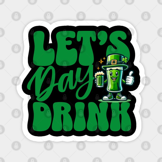 Let's Day Drink Beer Mug Magnet by Bellinna