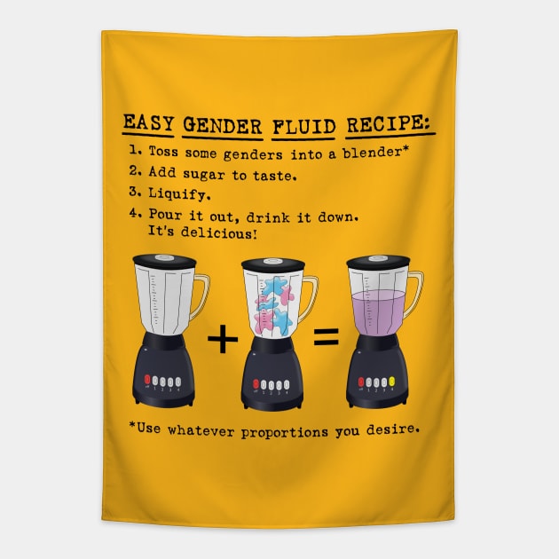 Easy Gender Fluid Recipe Tapestry by stickmanifesto