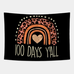 Rainbow 100 Days Yall 100Th Day Of School Teacher Women Tapestry