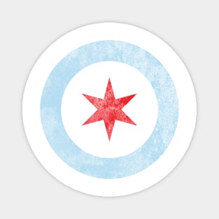 City of Chicago Flag Star Magnet