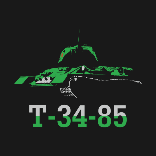 Silhouette of the Soviet T-34-85 tank T-Shirt